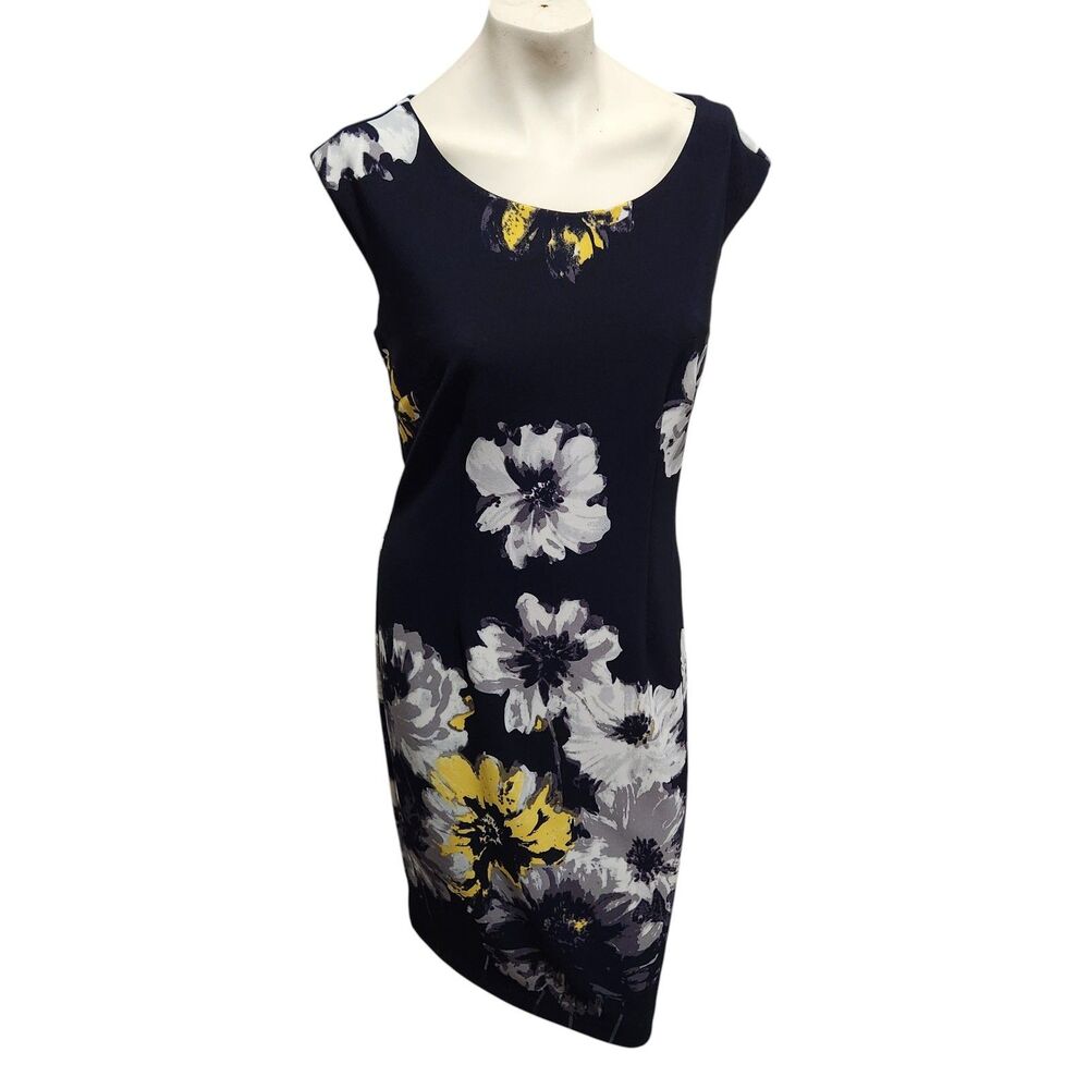 I Le Sheath Pencil Dress Womens SZ 10 Floral Office Bloomcore Summer Bold Work
